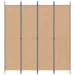 4-Panel Fabric Room Divider Beige 200x220cm | HomeAndLiving
