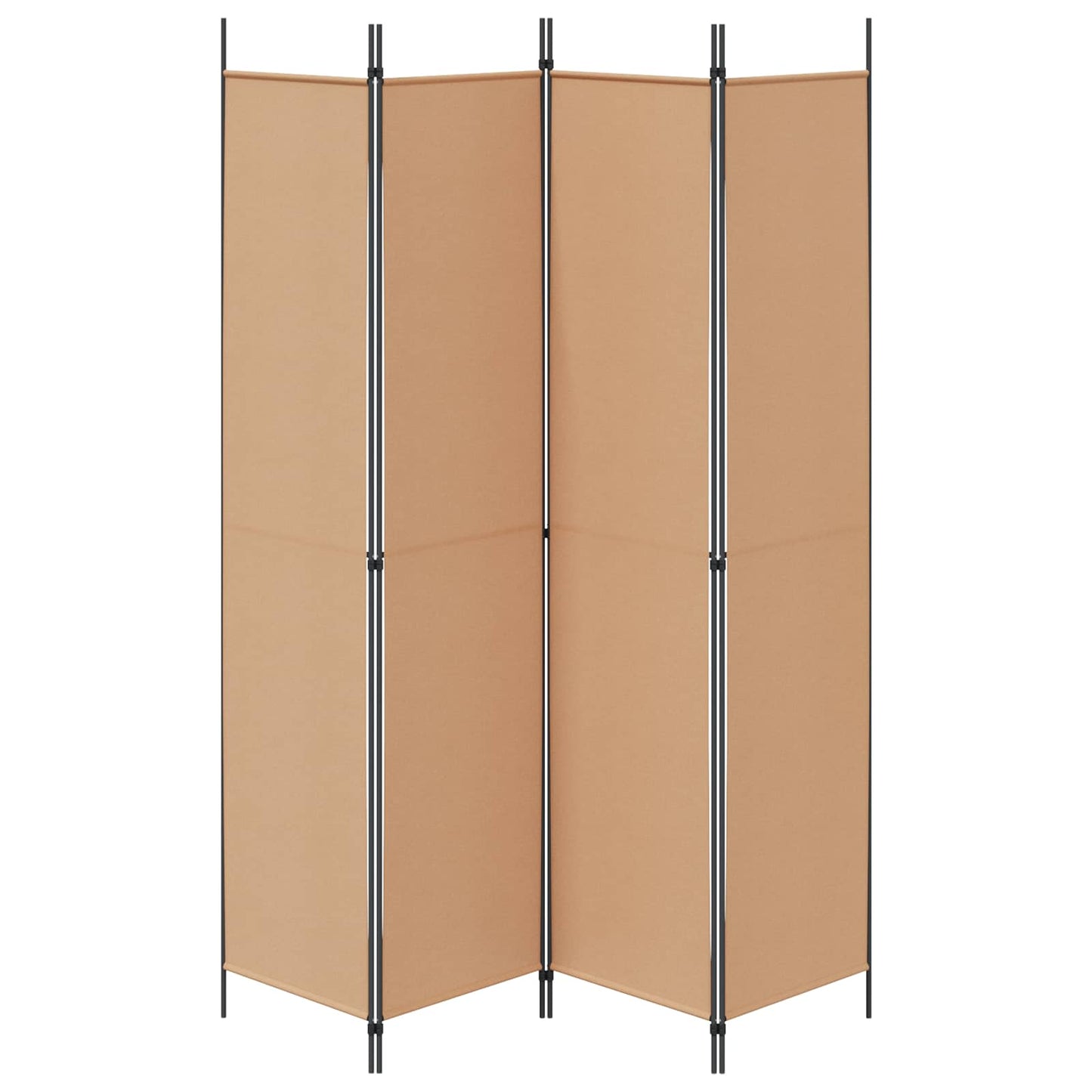 4-Panel Fabric Room Divider Beige 200x220cm | HomeAndLiving