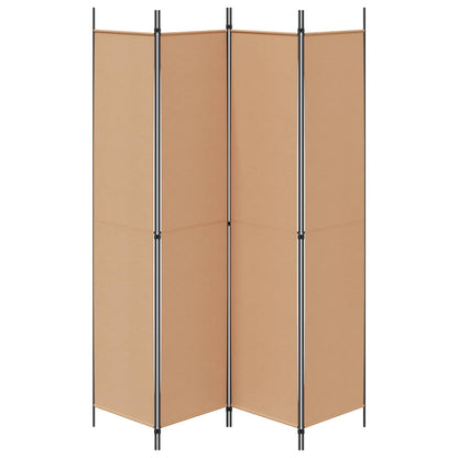 4-Panel Fabric Room Divider Beige 200x220cm | HomeAndLiving