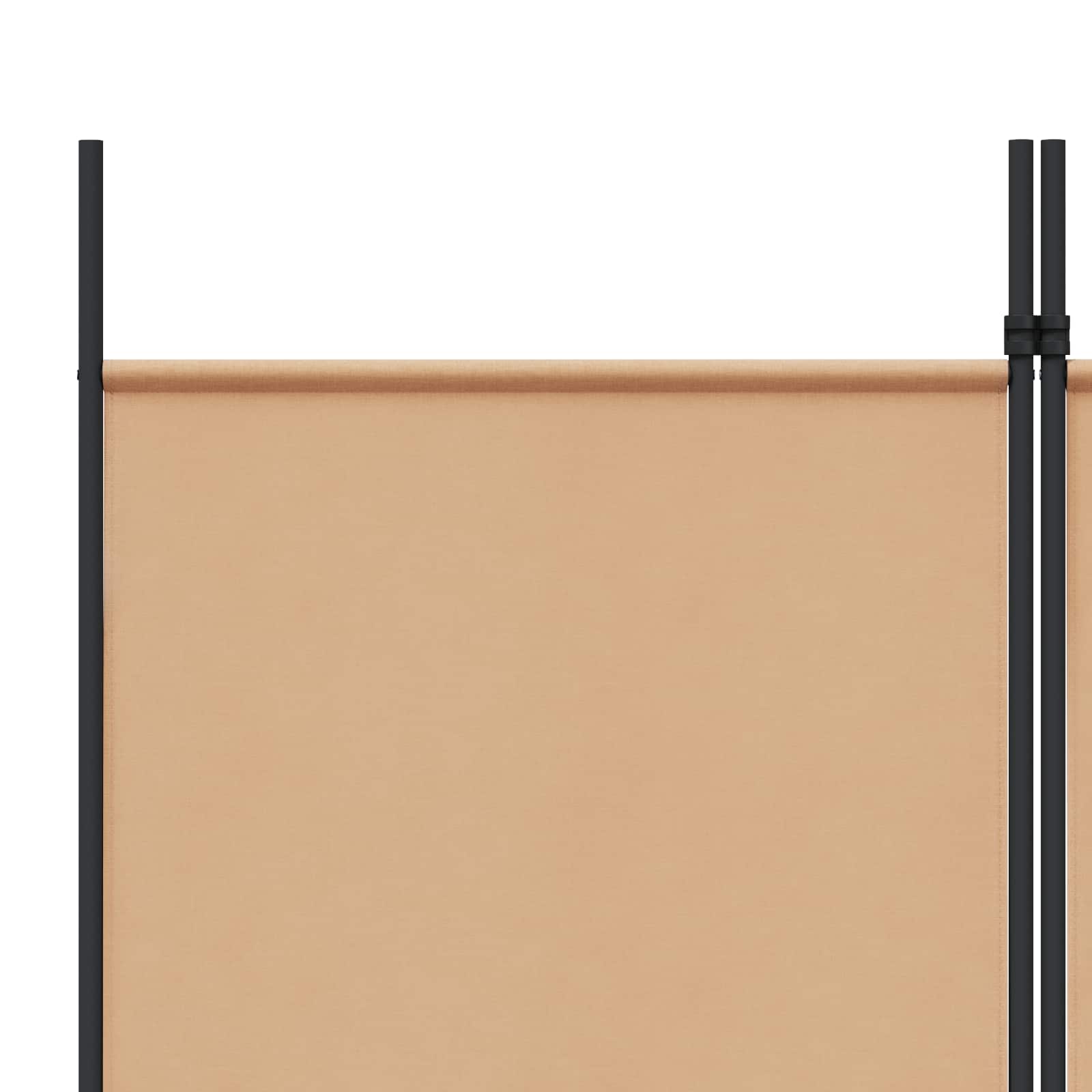6-Panel Room Divider Beige Fabric 300x220cm | HomeAndLiving - 7