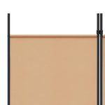 6-Panel Room Divider Beige Fabric 300x220cm | HomeAndLiving