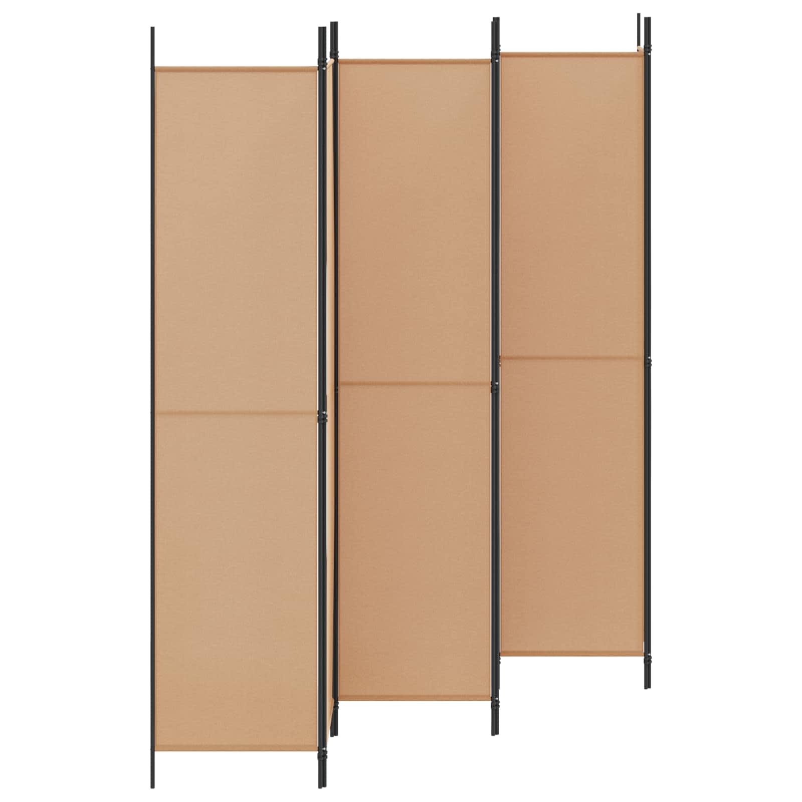 6-Panel Room Divider Beige Fabric 300x220cm | HomeAndLiving - 3
