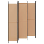 6-Panel Room Divider Beige Fabric 300x220cm | HomeAndLiving