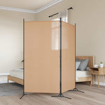 Fabric Room Divider 2-Panel Beige 175x180cm | HomeAndLiving
