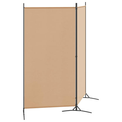 Fabric Room Divider 2-Panel Beige 175x180cm | HomeAndLiving