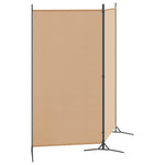 Fabric Room Divider 2-Panel Beige 175x180cm | HomeAndLiving