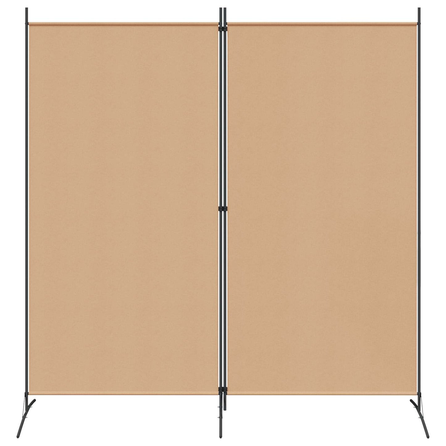 Fabric Room Divider 2-Panel Beige 175x180cm | HomeAndLiving