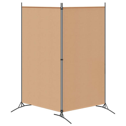 Fabric Room Divider 2-Panel Beige 175x180cm | HomeAndLiving
