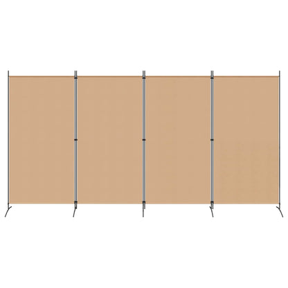 4-Panel Fabric Room Divider Beige 346cm | HomeAndLiving