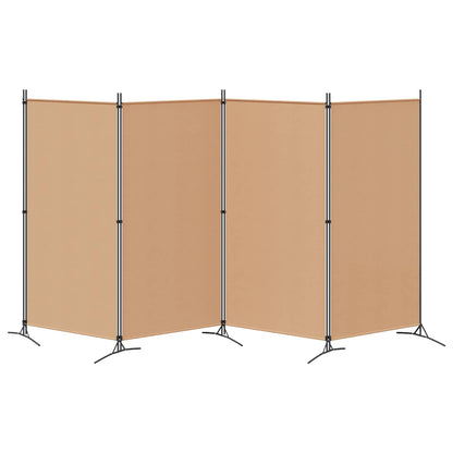 4-Panel Fabric Room Divider Beige 346cm | HomeAndLiving