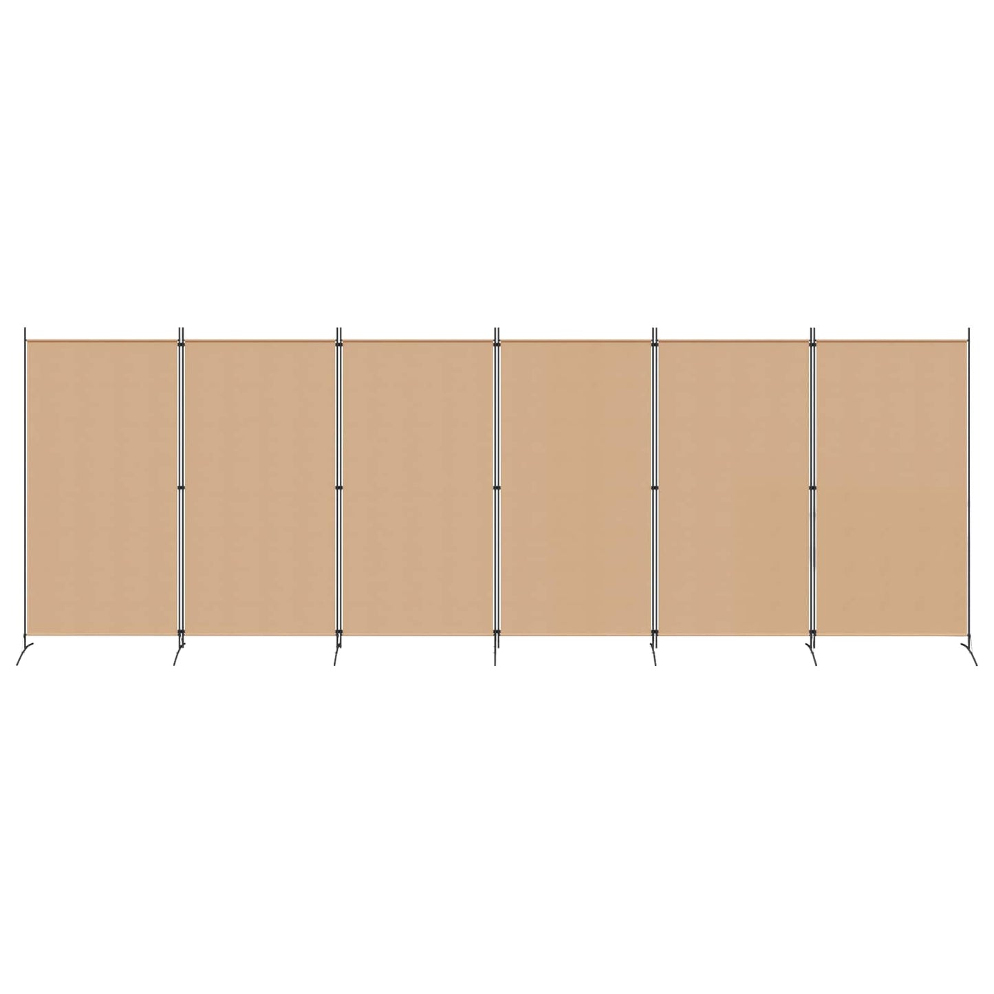 6 Panel Fabric Room Divider Beige 520cm | HomeAndLiving - 4