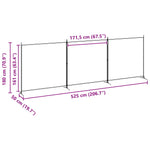 4-Panel Fabric Room Divider 525x180cm | HomeAndLiving