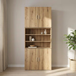 Wall Cabinet Artisan Oak 80cm Engineered Wood | HomeAndLivin