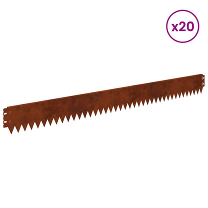 Steel Lawn Edging 20 Pack Rusty Finish | HomeAndLiving - 3