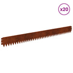 Steel Lawn Edging 20 Pack Rusty Finish | HomeAndLiving