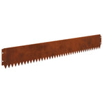 Steel Lawn Edging 10 Pack Rusty Garden Border | HomeAndLivin