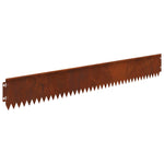 Steel Lawn Edging 10 Pack Rusty Garden Border | HomeAndLivin
