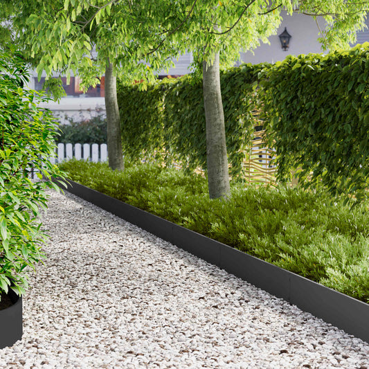 Steel Garden Edging 20 Pack Black | HomeAndLiving