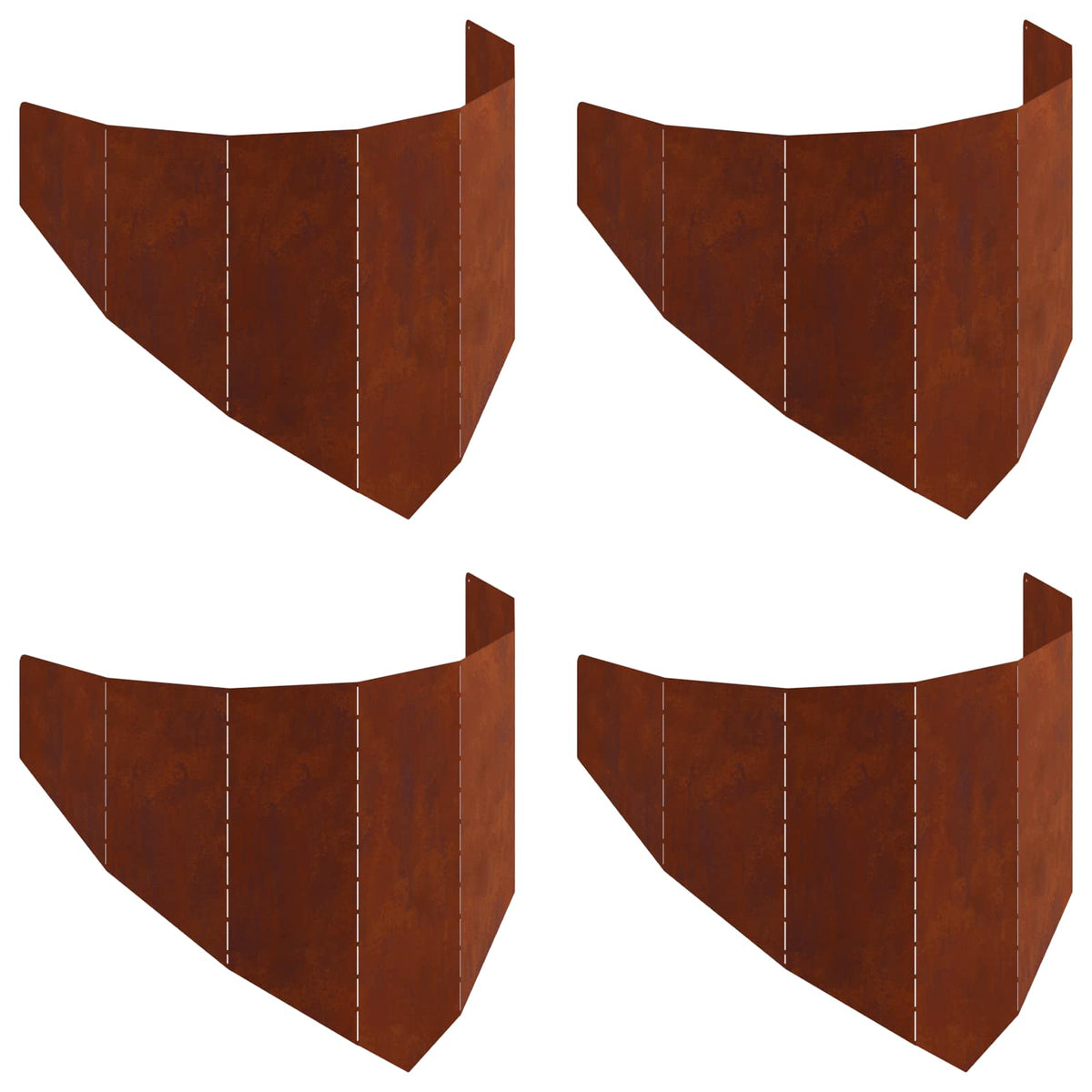 Steel Lawn Edging 4 Pack Rusty 100cm | HomeAndLiving - 2