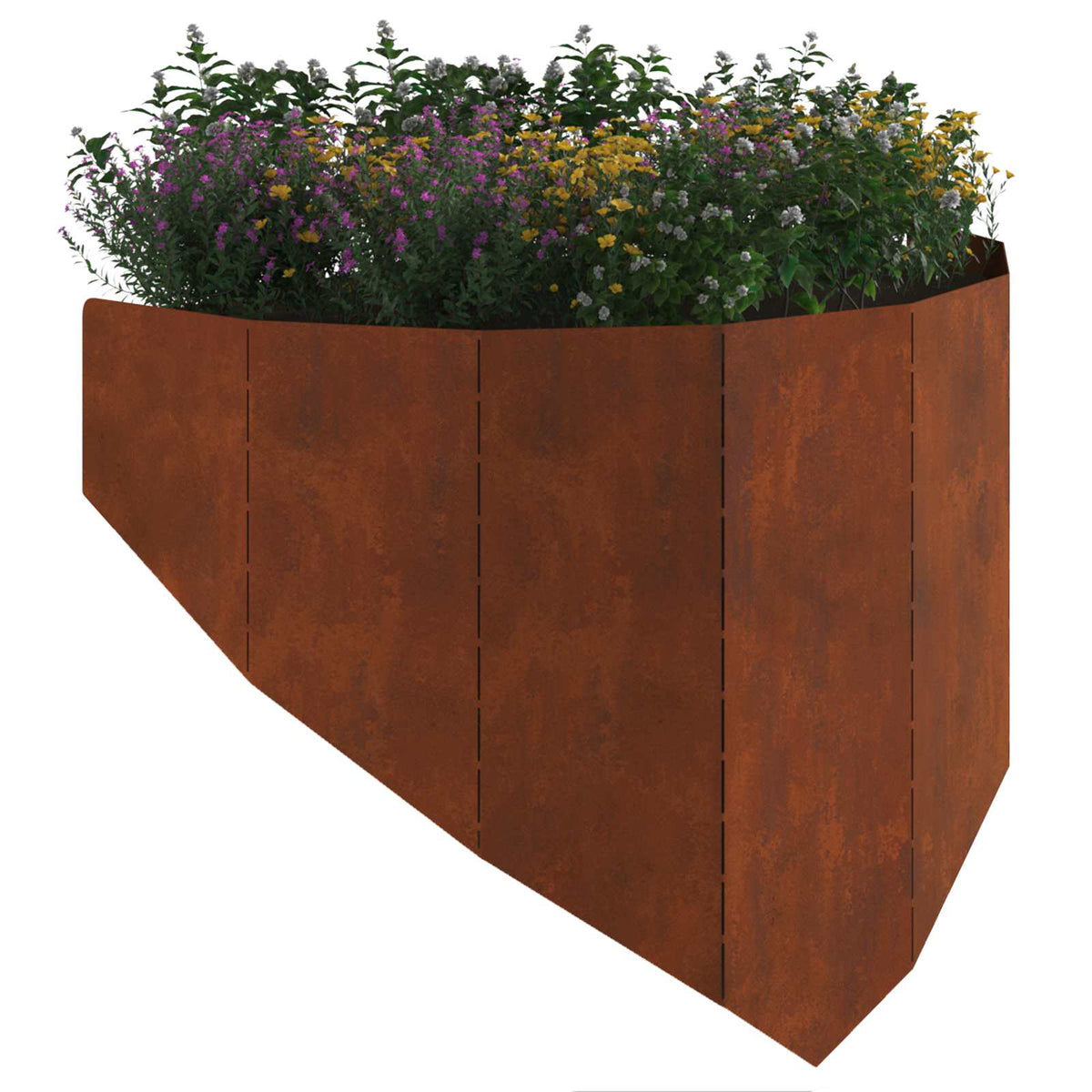 Steel Lawn Edging 4 Pack Rusty 100cm | HomeAndLiving - 3