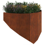 Steel Lawn Edging 4 Pack Rusty 100cm | HomeAndLiving