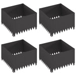 Steel Garden Edging Panels Black 4 Pack | HomeAndLiving