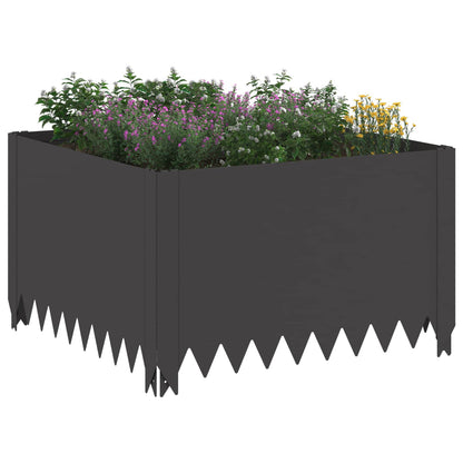 Steel Garden Edging Panels Black 4 Pack | HomeAndLiving - 3