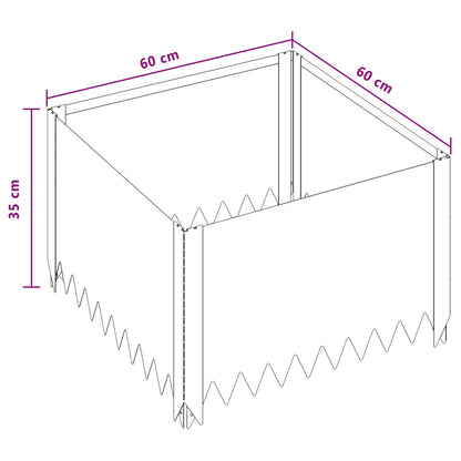 Steel Garden Edging Panels Black 4 Pack | HomeAndLiving - 9