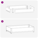 Steel Lawn Edging 4 Pack Black 100cm | HomeAndLiving