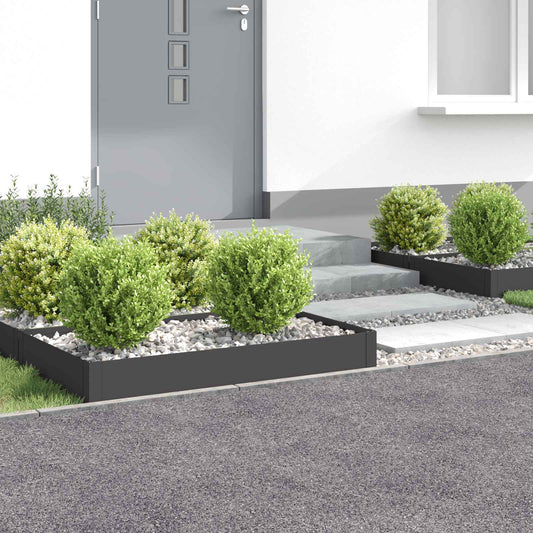 Steel Lawn Edging 4 Pack Black 100cm | HomeAndLiving