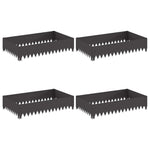 Steel Lawn Edging 4 Pack Black 100cm | HomeAndLiving