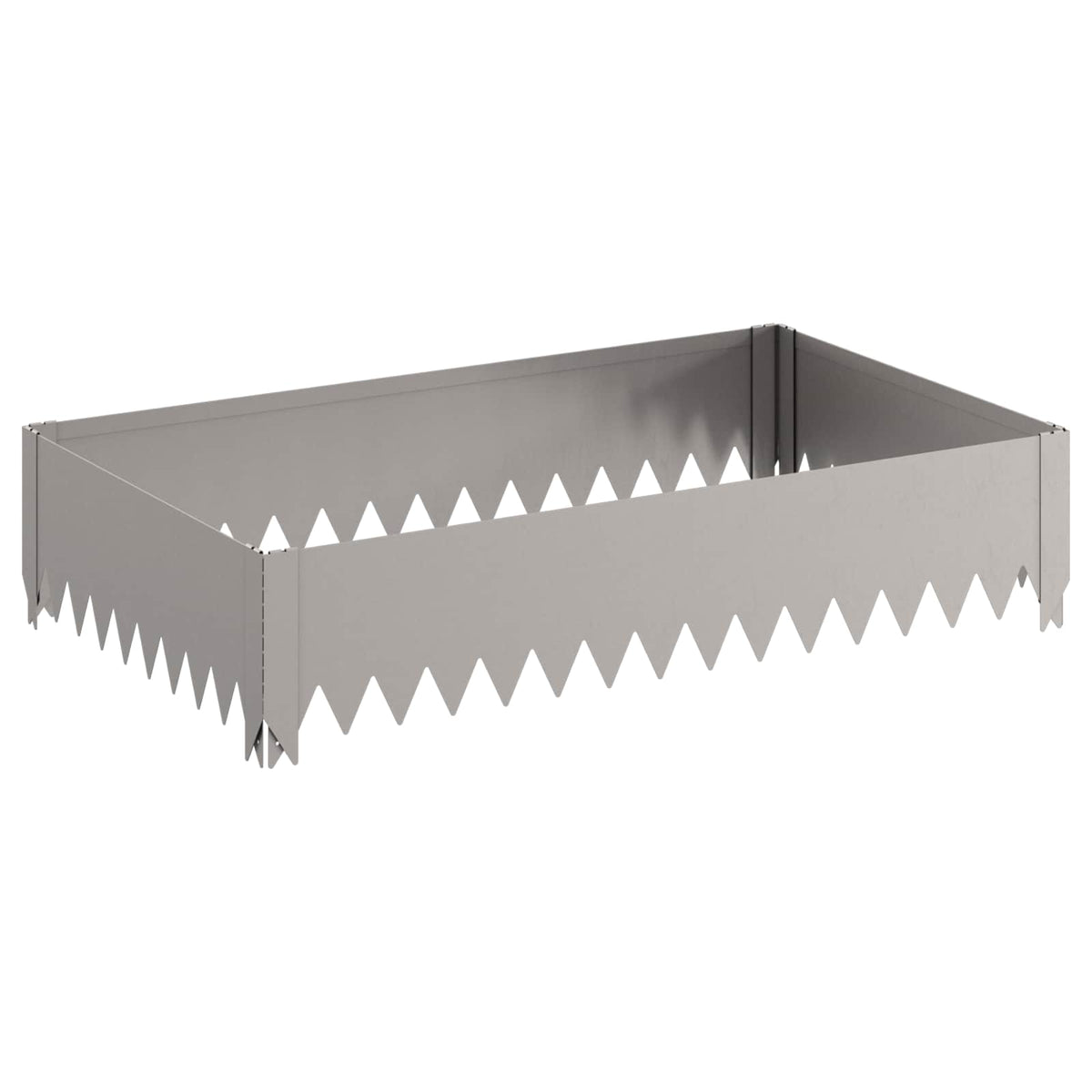 Steel Lawn Edging Set 4 Panels Rusty | HomeAndLiving - 4