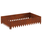 Steel Lawn Edging Set 4 Panels Rusty | HomeAndLiving