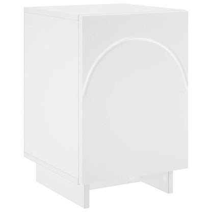Bedside Cabinet White Engineered 33.5x34.5x50cm