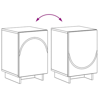 Bedside Cabinet White Engineered 33.5x34.5x50cm