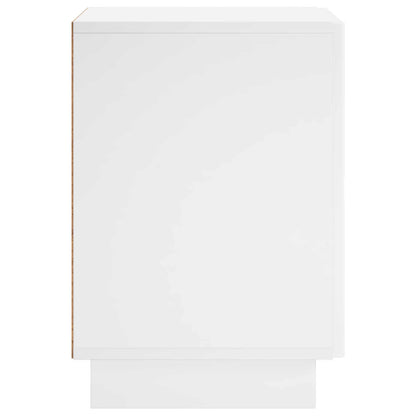 Bedside Cabinet White Engineered 33.5x34.5x50cm