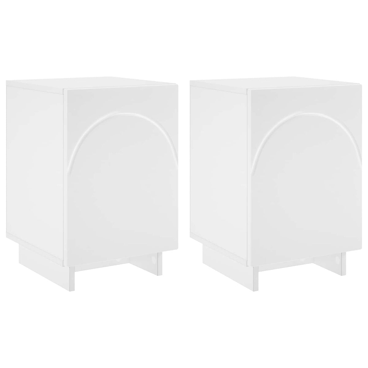 White Bedside Cabinet Set 33.5x34.5x50cm
