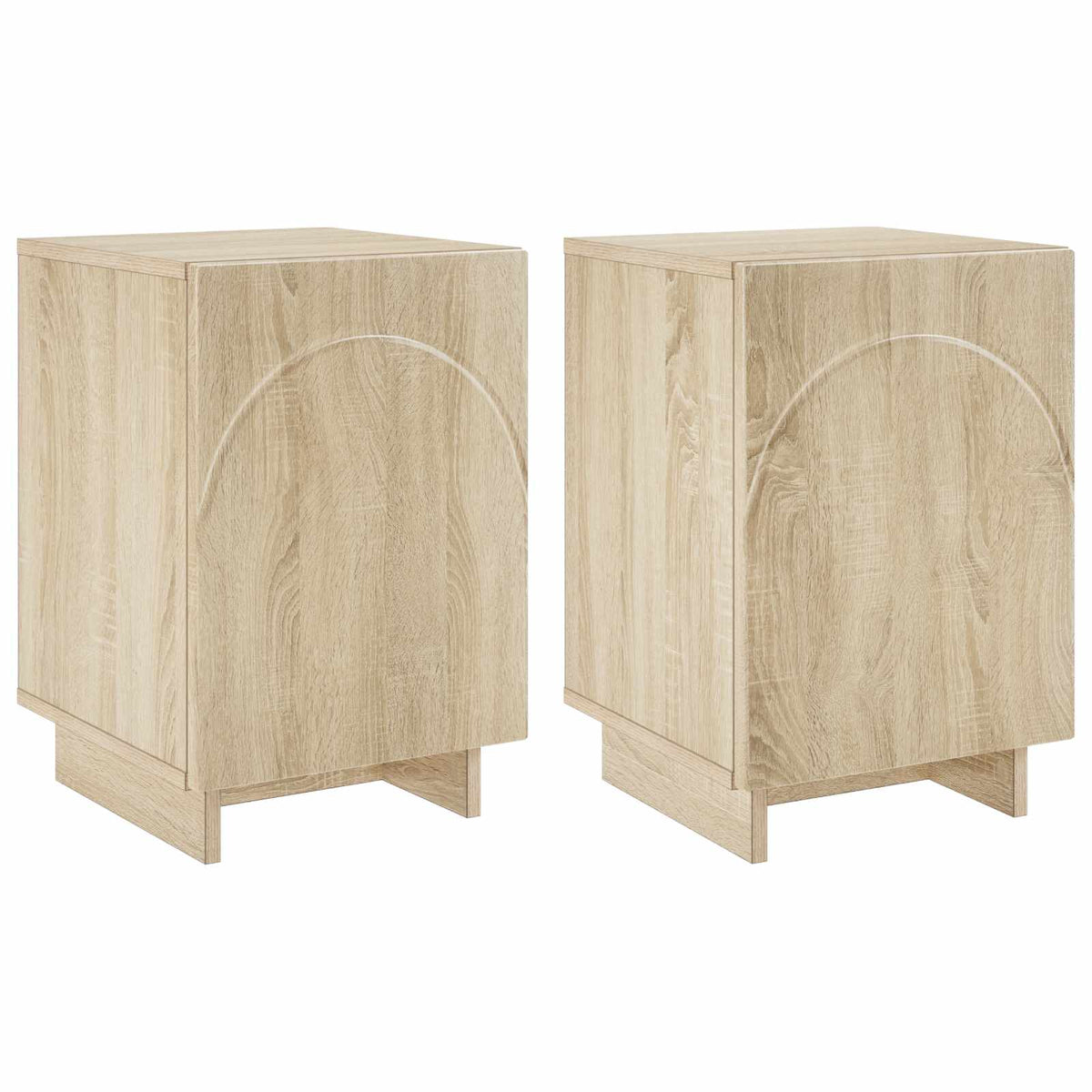 Bedside Cabinet Oak Finish 33.5x34.5x50cm