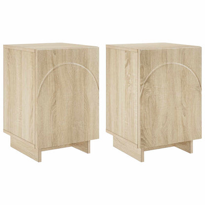 Bedside Cabinet Oak Finish 33.5x34.5x50cm