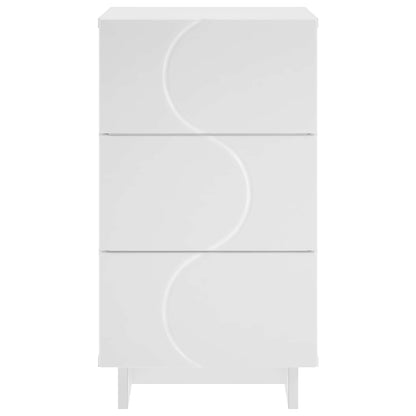 Bedside Cabinet White Engineered 33.5x34.5x60cm