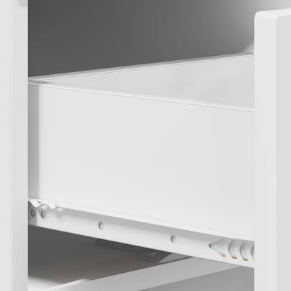 Bedside Cabinet White Engineered Wood 33.5x34.5x60cm