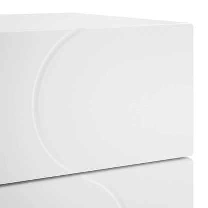 Bedside Cabinet White Engineered Wood 33.5x34.5x60cm