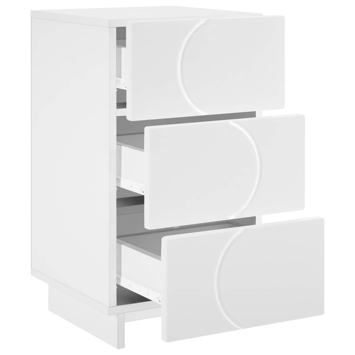 Bedside Cabinet White Engineered Wood 33.5x34.5x60cm