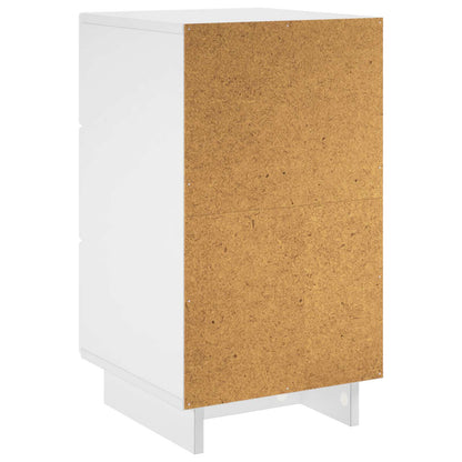 Bedside Cabinet White Engineered Wood 33.5x34.5x60cm