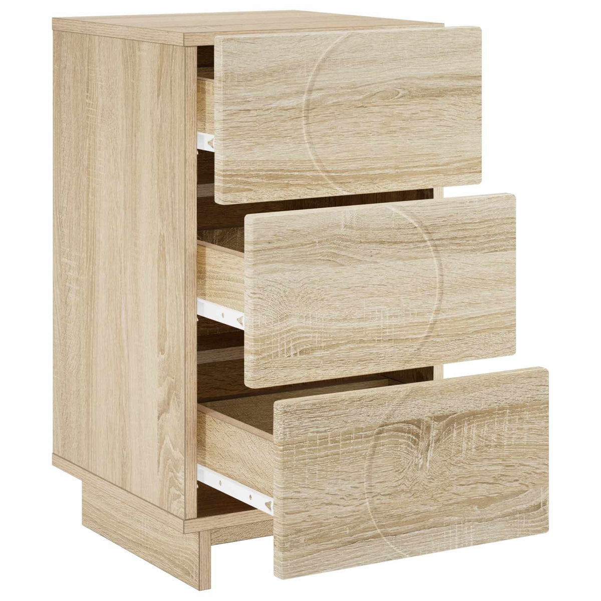 Bedside Cabinet Oak Finish 33.5x34.5x60cm