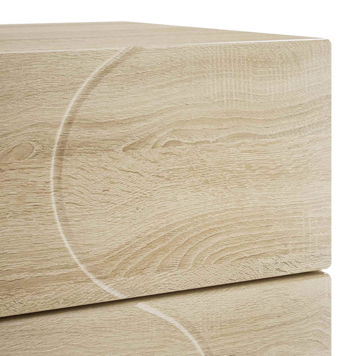 Bedside Cabinet Oak 2 Piece 33.5x34.5x60cm