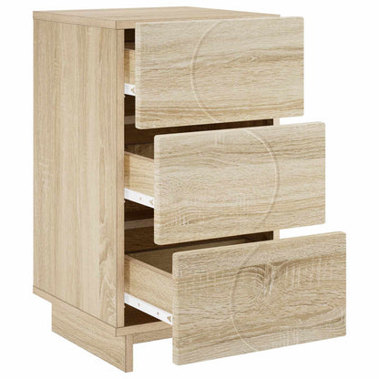 Bedside Cabinet Oak 2 Piece 33.5x34.5x60cm