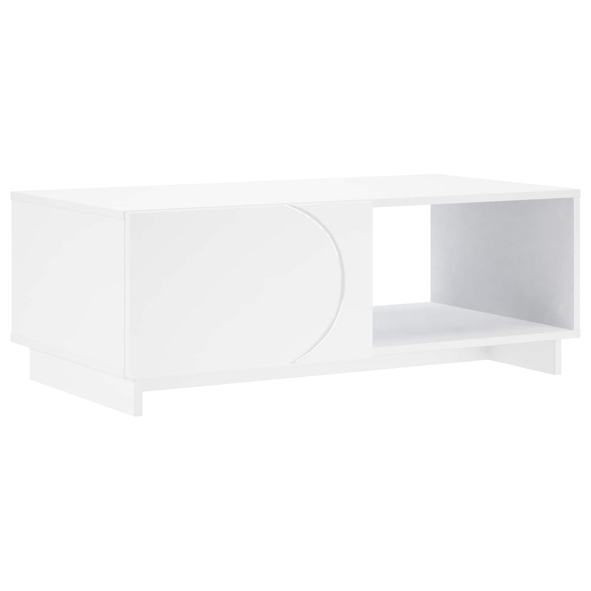 White Coffee Table Engineered Wood 95x50.5x35cm