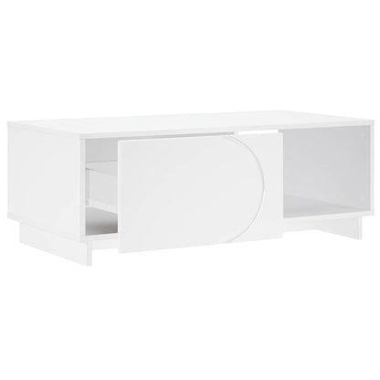 White Coffee Table Engineered Wood 95x50.5x35cm