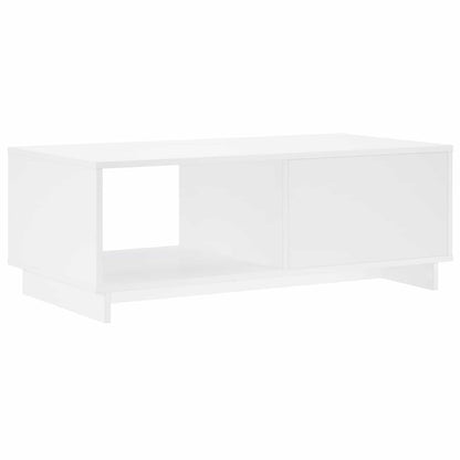 White Coffee Table Engineered Wood 95x50.5x35cm